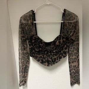 Corset style long sleeve top